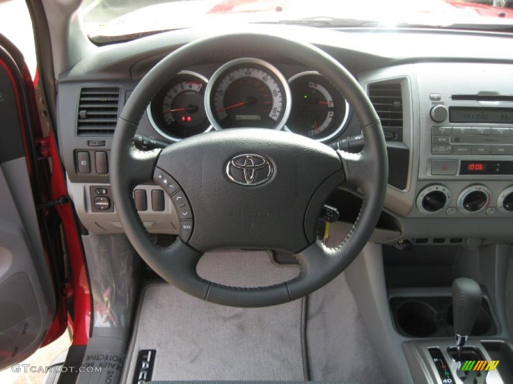 2011 Toyota Tacoma V6 TRD Sport PreRunner Double Cab Graphite Gray Steering Wheel Photo #46160921