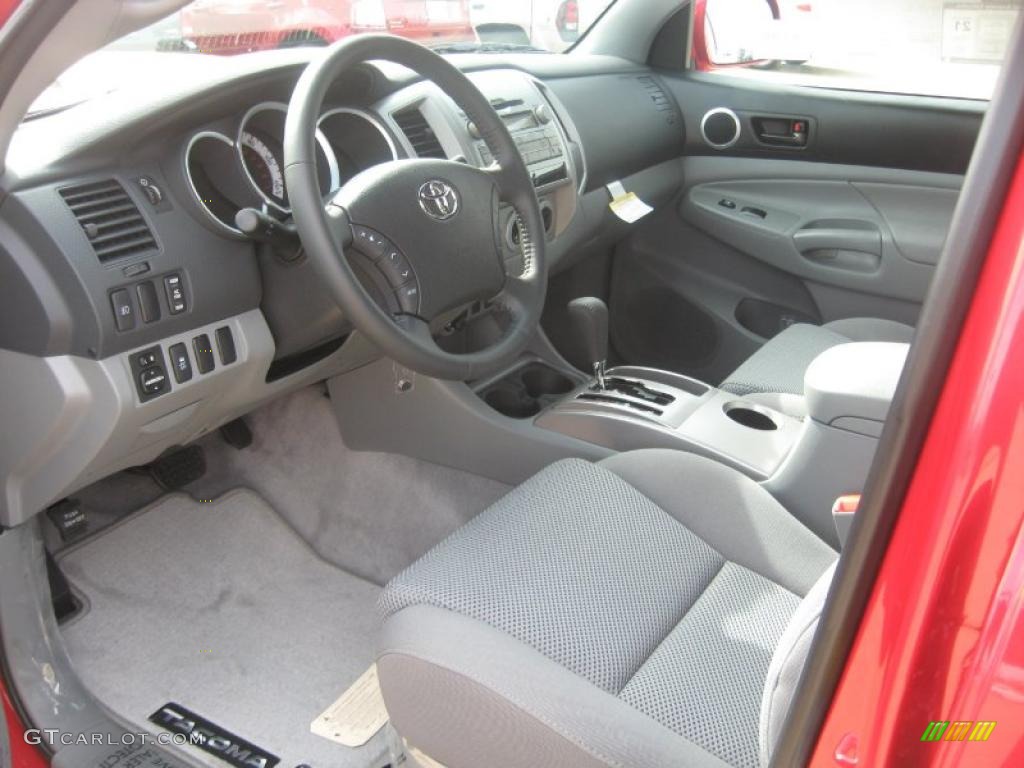 Graphite Gray Interior 2011 Toyota Tacoma V6 TRD Sport PreRunner Double Cab Photo #46160939
