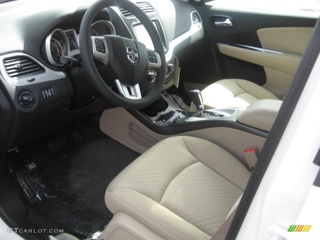Black/Light Frost Beige Interior 2011 Dodge Journey Crew Photo #46161726