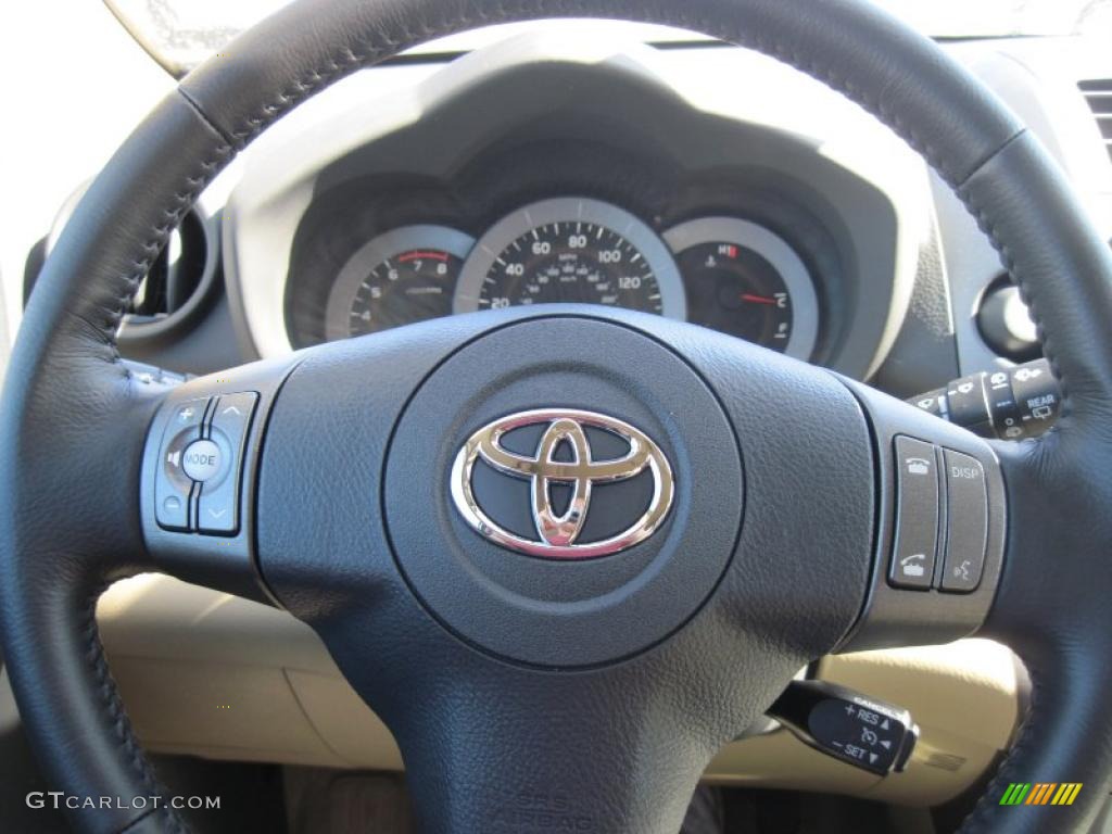 2011 Toyota RAV4 V6 Limited Sand Beige Steering Wheel Photo #46162356