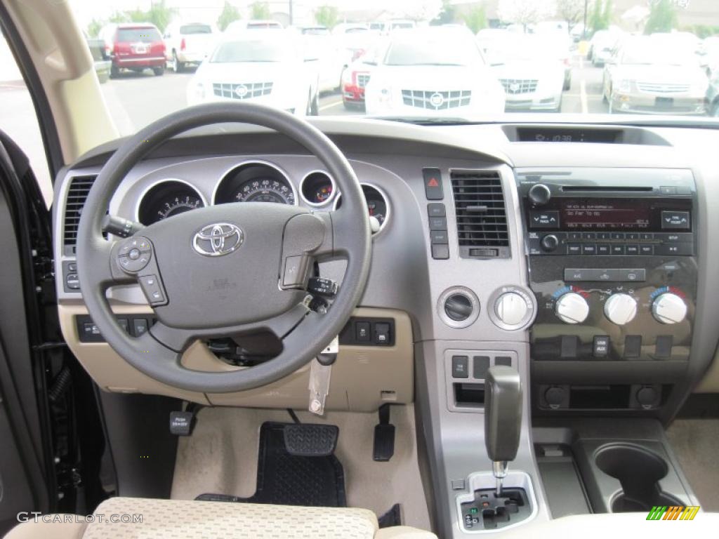 2011 Toyota Tundra SR5 CrewMax 4x4 Sand Beige Dashboard Photo #46162986