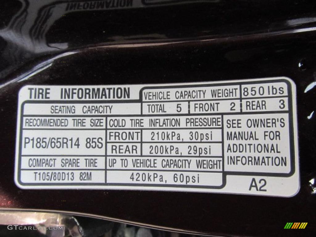 2000 Honda Civic LX Sedan Info Tag Photo #46163076