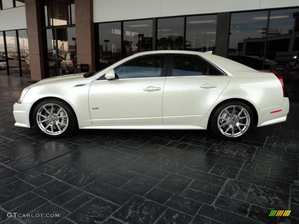 White Diamond Tricoat 2010 Cadillac CTS -V Sedan Exterior Photo #46164002