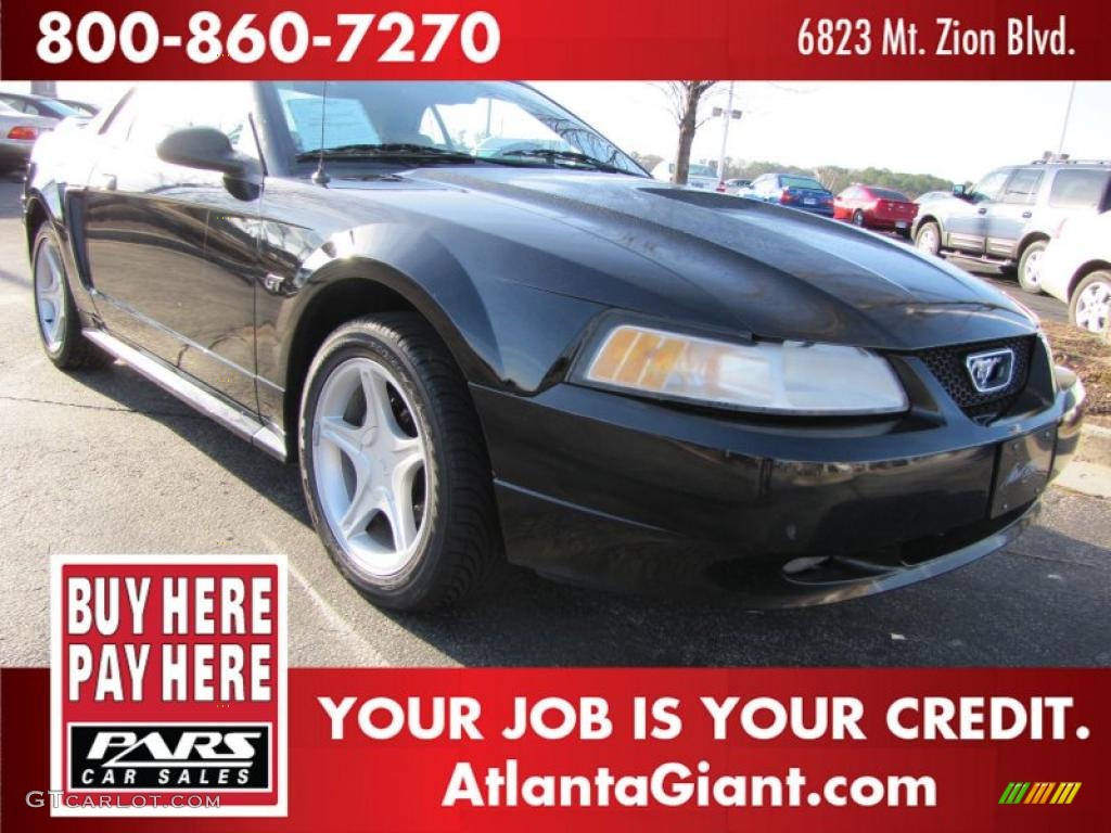 2000 Mustang GT Convertible - Black / Medium Parchment photo #4