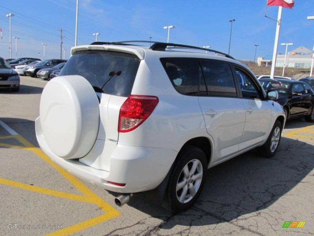 2008 RAV4 Limited V6 4WD - Blizzard Pearl White / Ash photo #7