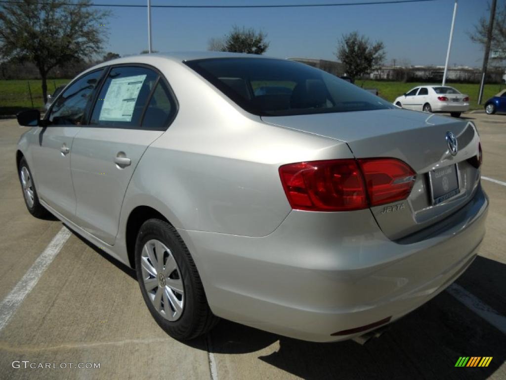 2011 Jetta S Sedan - White Gold Metallic / Latte Macchiato photo #5