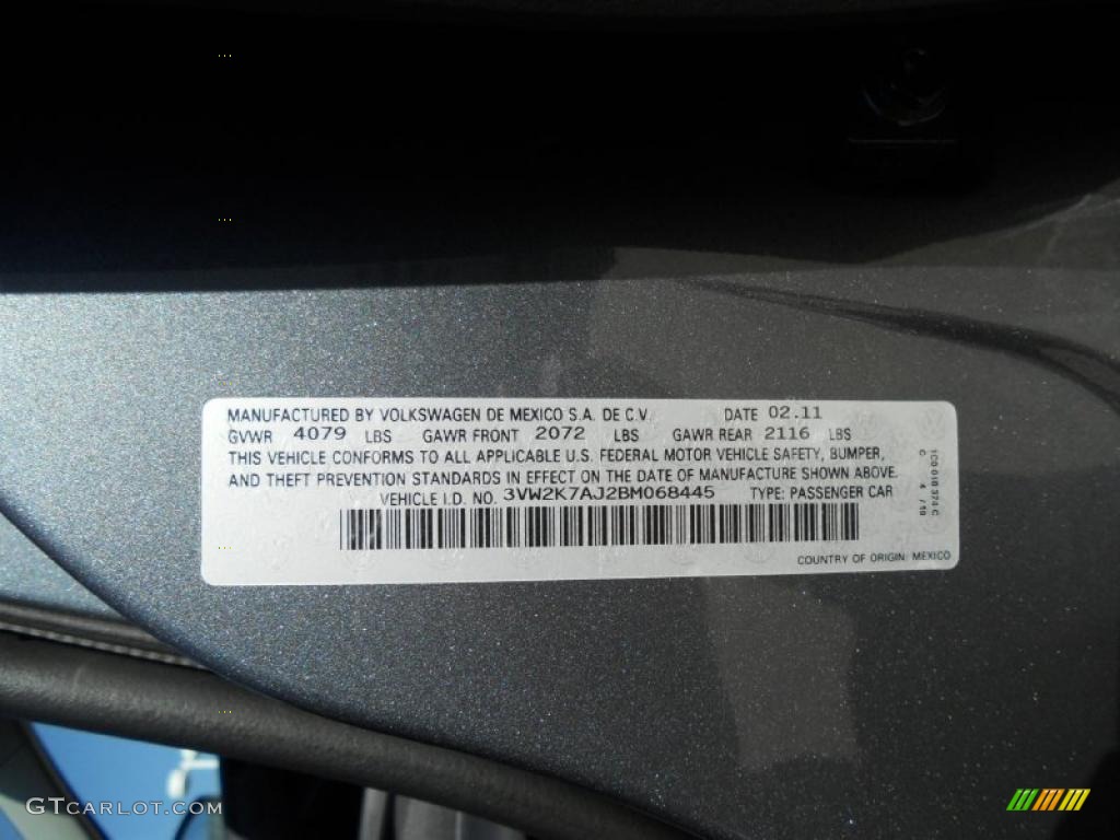 2011 Volkswagen Jetta S Sedan Info Tag Photo #46168752