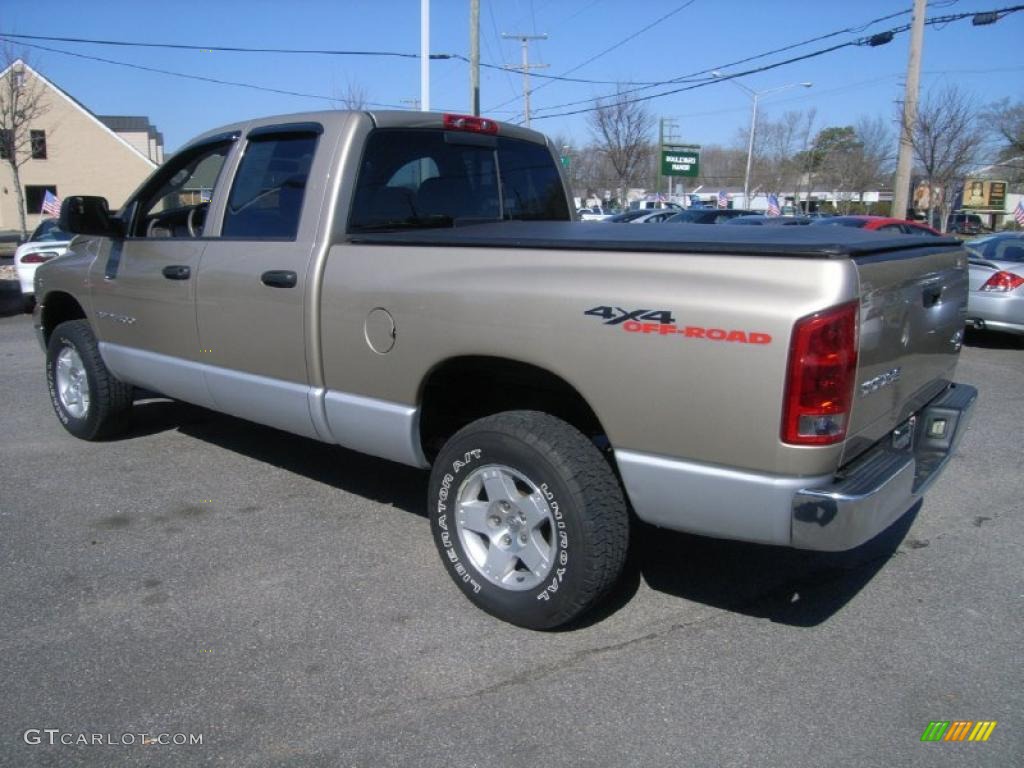 2004 Ram 1500 SLT Quad Cab 4x4 - Light Almond Pearl / Taupe photo #3