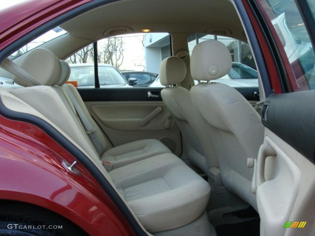 2000 Jetta GL Sedan - Canyon Red Metallic / Beige photo #12