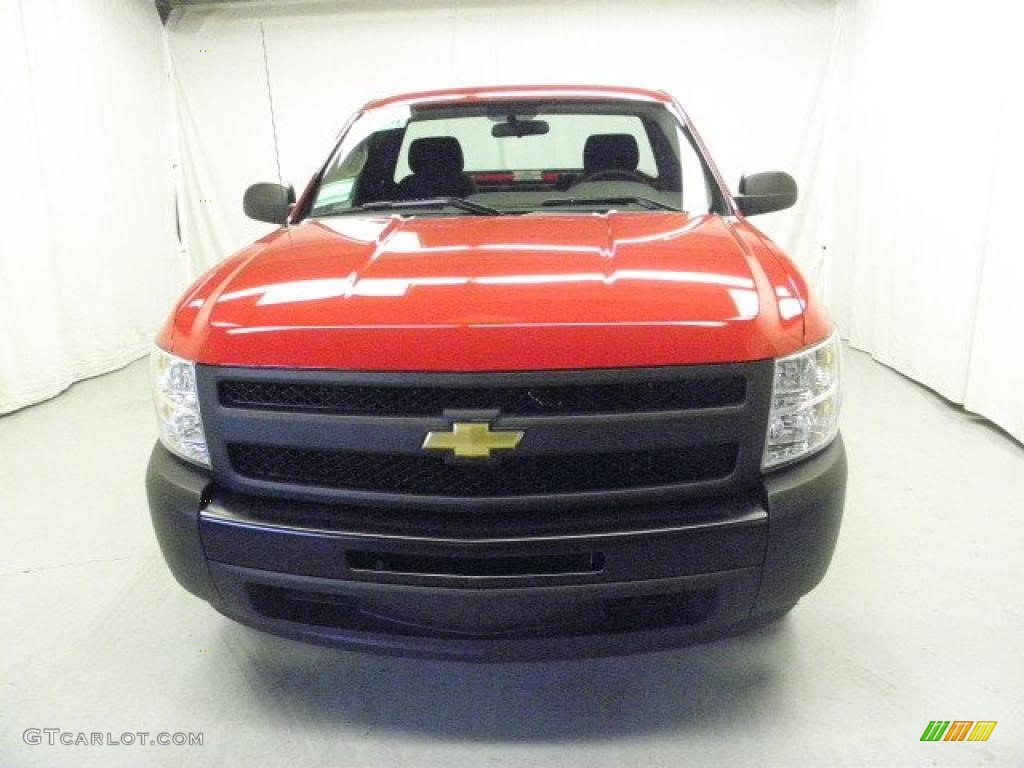 2011 Silverado 1500 Regular Cab - Victory Red / Dark Titanium photo #2
