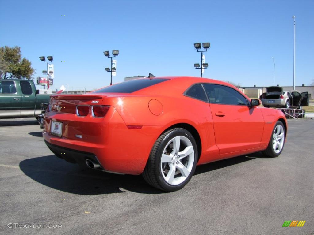 Inferno Orange Metallic 2010 Chevrolet Camaro SS Coupe Exterior Photo #46173509