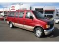 1993 Electric Current Red Metallic Ford E Series Van E150 Club Wagon Passenger #46069475