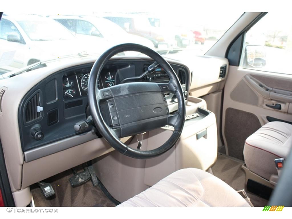 Beige Interior 1993 Ford E Series Van E150 Club Wagon Passenger Photo #46176009