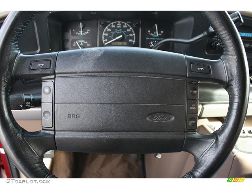 1993 E Series Van E150 Club Wagon Passenger - Electric Current Red Metallic / Beige photo #20