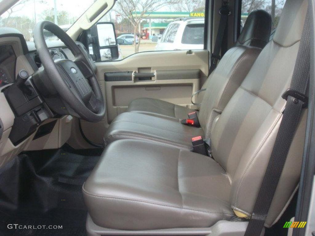 Medium Stone Interior 2010 Ford F250 Super Duty XL Crew Cab Photo #46177371