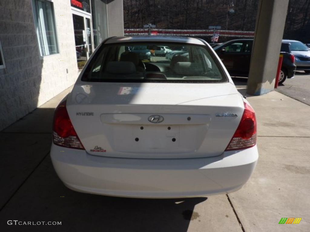2004 Elantra GLS Sedan - Nordic White / Beige photo #3