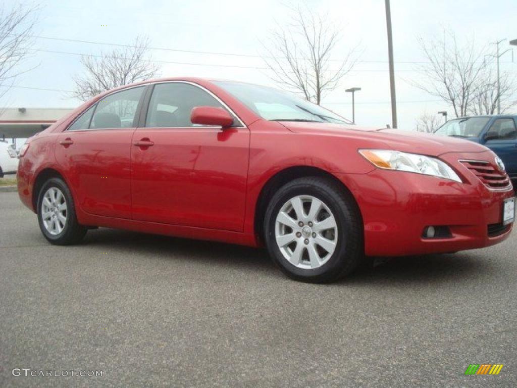 2008 Camry XLE V6 - Barcelona Red Metallic / Ash photo #2