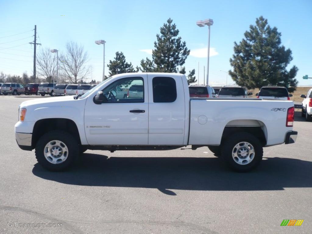 2007 Sierra 2500HD SLE Extended Cab 4x4 - Summit White / Ebony Black photo #5