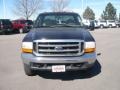 2000 Deep Wedgewood Blue Metallic Ford F350 Super Duty Lariat Extended Cab 4x4 Dually  photo #2