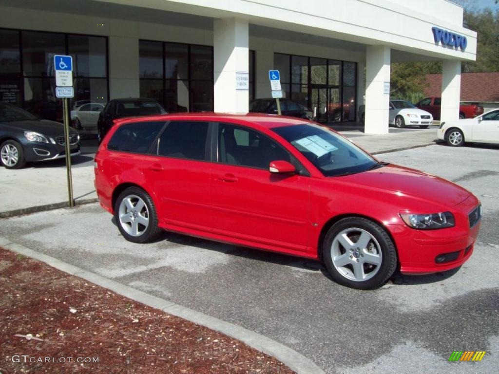 2005 V50 T5 - Passion Red / Dark Beige/Quartz photo #9