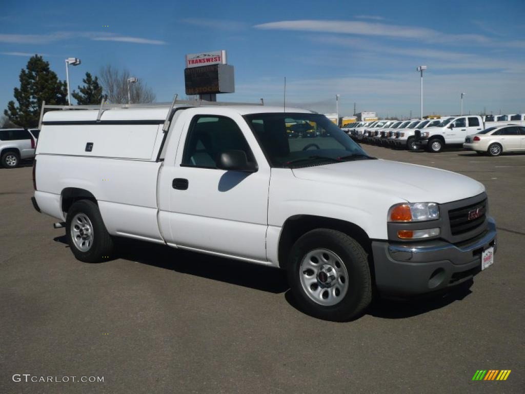 2006 Sierra 1500 Regular Cab - Summit White / Dark Pewter photo #1