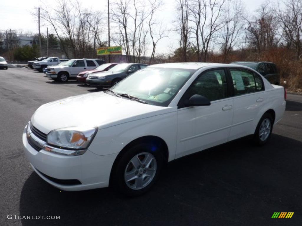 2005 Malibu LS V6 Sedan - White / Gray photo #3