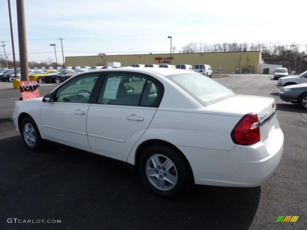 2005 Malibu LS V6 Sedan - White / Gray photo #4