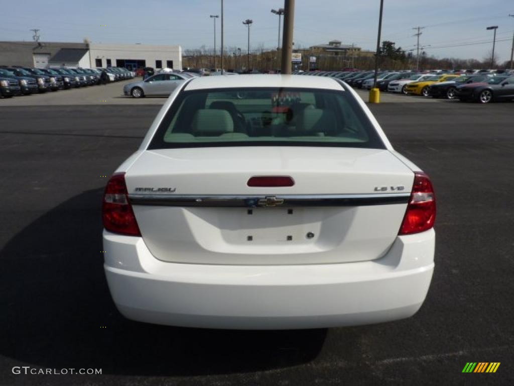 2005 Malibu LS V6 Sedan - White / Gray photo #5