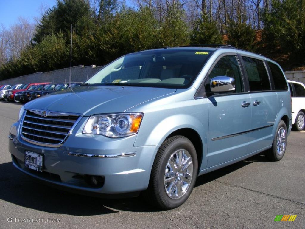 2010 Town & Country Limited - Clearwater Blue Pearl / Medium Slate Gray/Light Shale photo #1