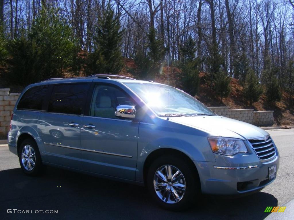 2010 Town & Country Limited - Clearwater Blue Pearl / Medium Slate Gray/Light Shale photo #2