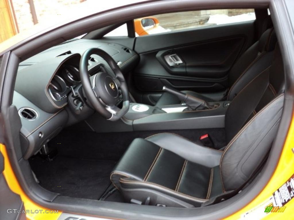 Black Interior 2008 Lamborghini Gallardo Coupe Photo #46185792