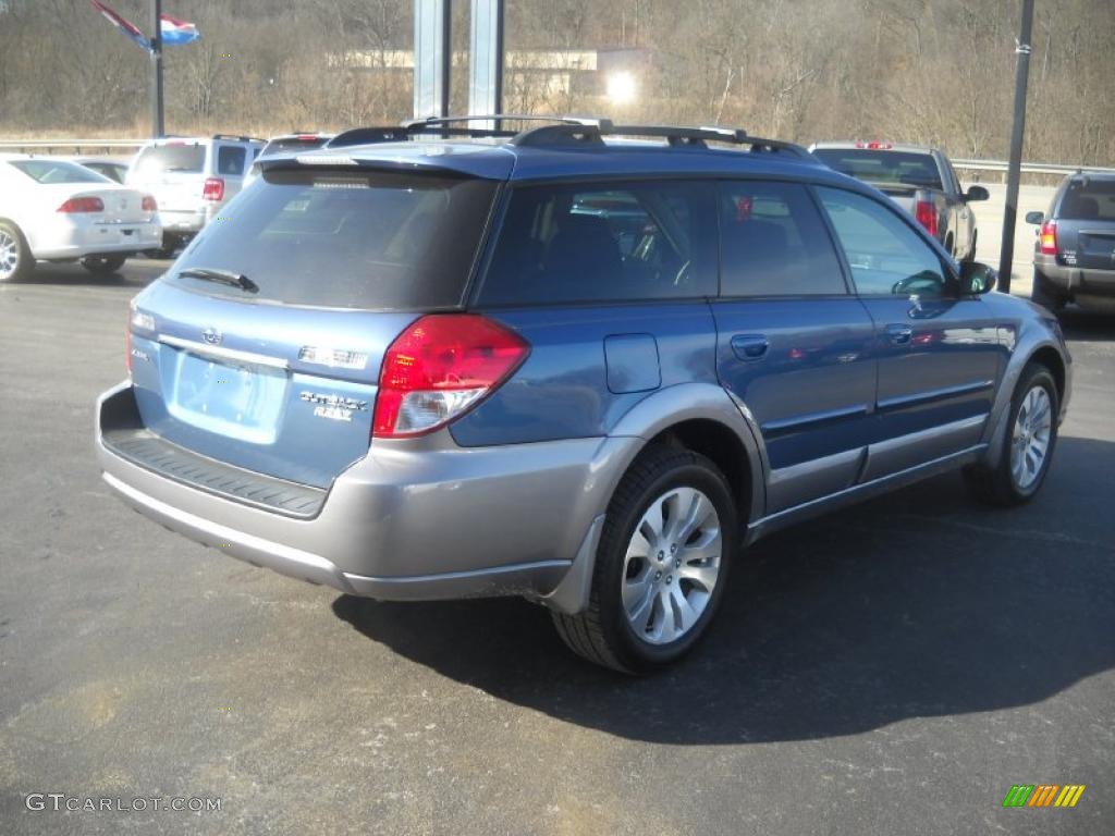 2009 Outback 2.5i Limited Wagon - Newport Blue Pearl / Off Black photo #4