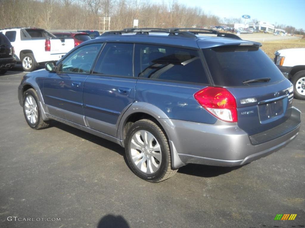 2009 Outback 2.5i Limited Wagon - Newport Blue Pearl / Off Black photo #5