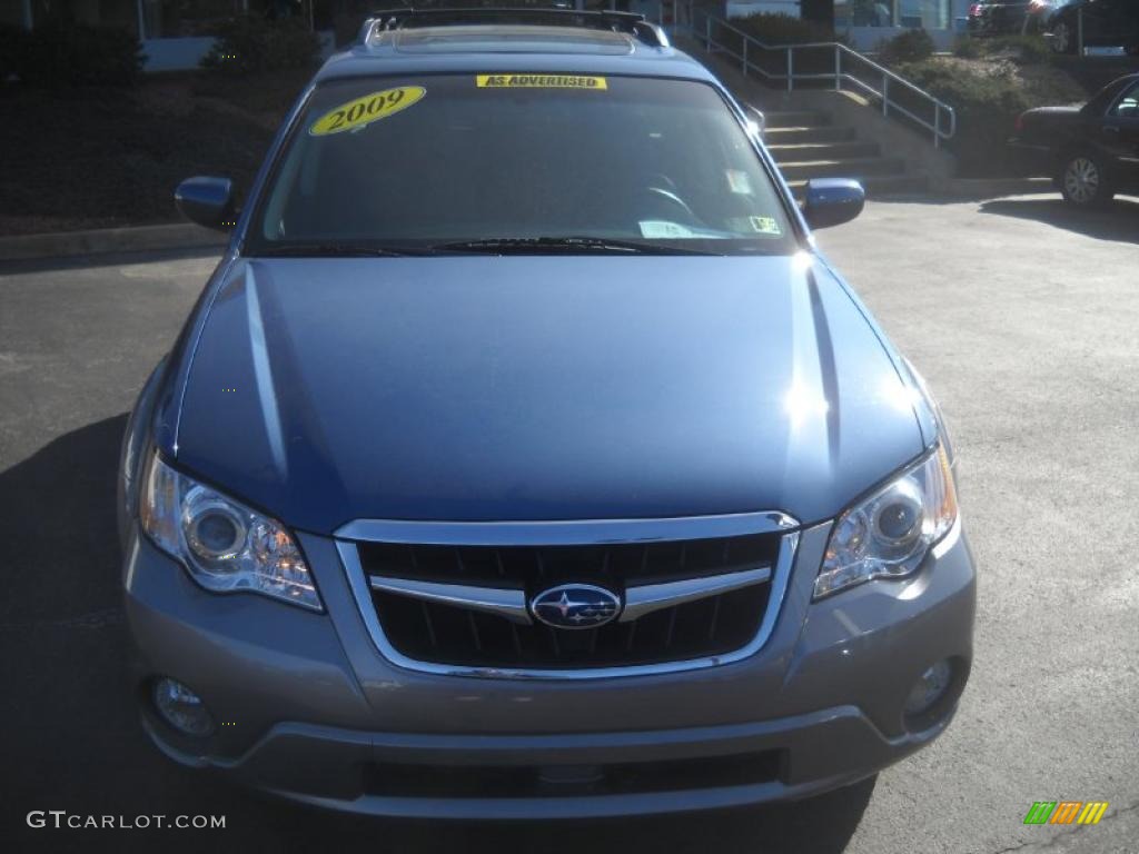 2009 Outback 2.5i Limited Wagon - Newport Blue Pearl / Off Black photo #10