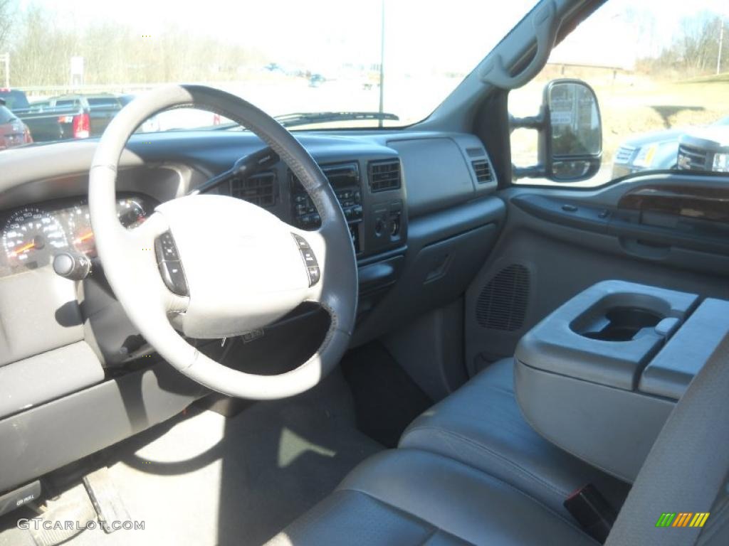 2002 F250 Super Duty Lariat SuperCab 4x4 - Dark Shadow Grey Metallic / Medium Flint photo #7