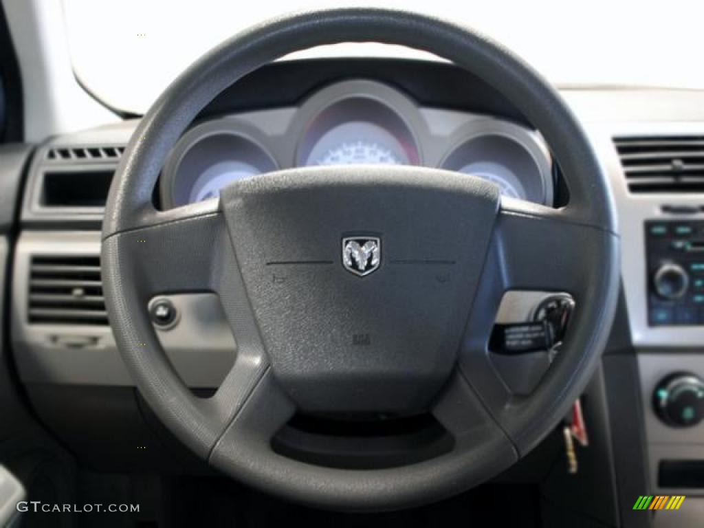 2008 Dodge Avenger SE Dark Slate Gray/Light Slate Gray Steering Wheel Photo #46187961