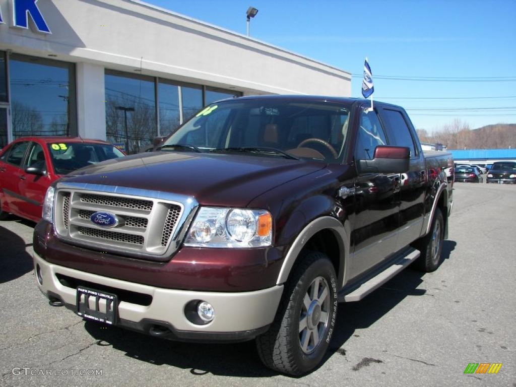 2008 F150 King Ranch SuperCrew 4x4 - Mahogany Metallic / Tan/Castaño Leather photo #1