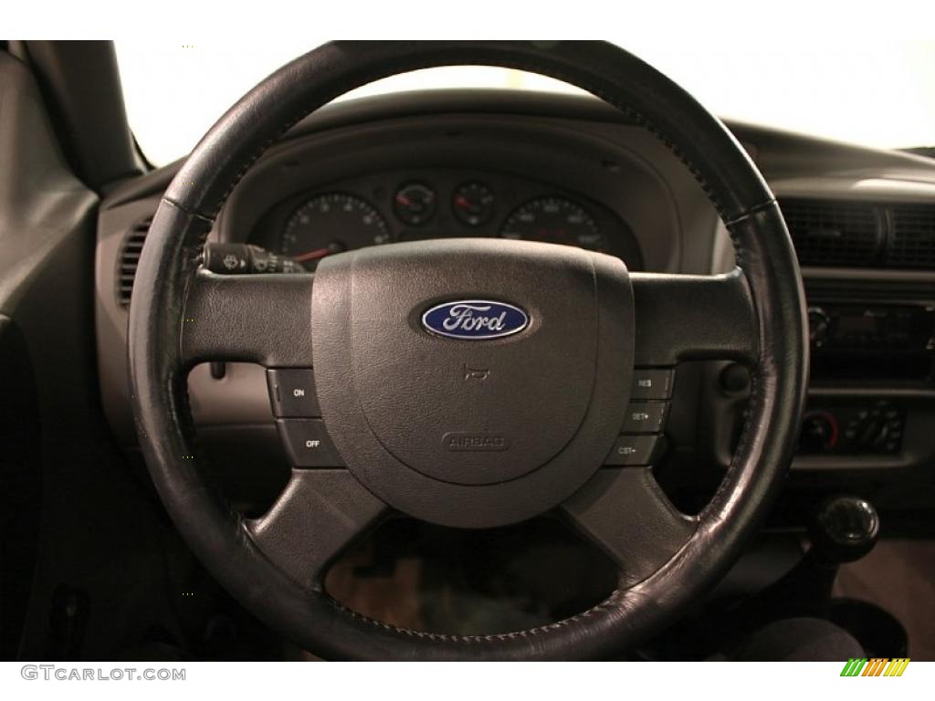 2004 Ford Ranger XLT Regular Cab Medium Dark Flint Steering Wheel Photo #46189279