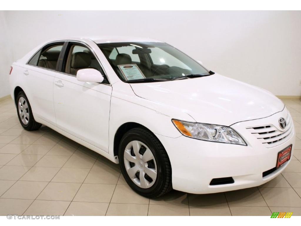 Super White Toyota Camry