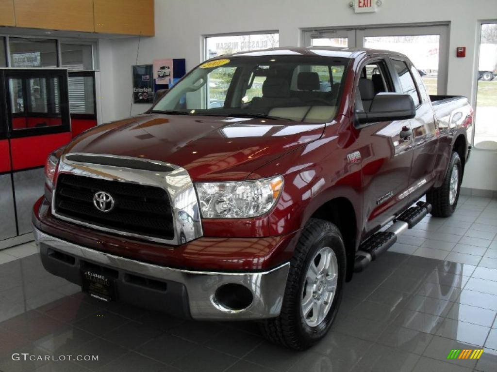 2007 Tundra SR5 Double Cab 4x4 - Salsa Red Pearl / Graphite Gray photo #1