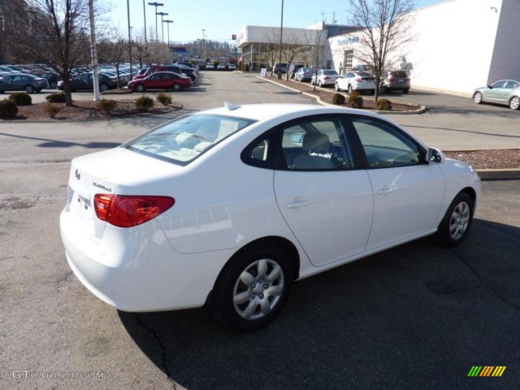 2009 Elantra GLS Sedan - Captiva White / Beige photo #4