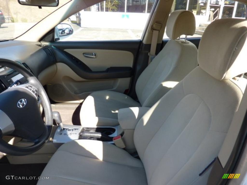 2009 Elantra GLS Sedan - Captiva White / Beige photo #8