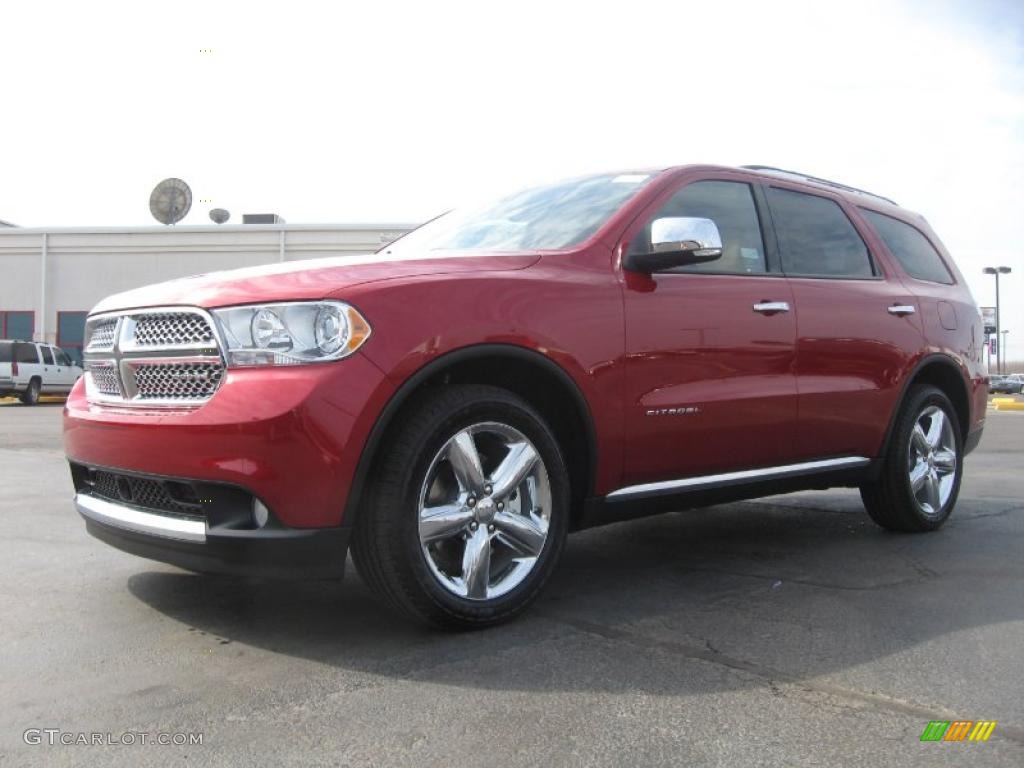 2011 Durango Citadel - Inferno Red Crystal Pearl / Black/Tan photo #1