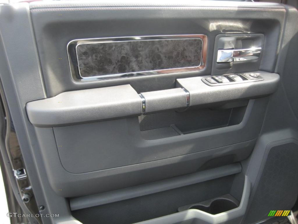 2011 Dodge Ram 2500 HD Laramie Longhorn Crew Cab 4x4 Dark Slate Gray/Russet Brown Door Panel Photo #46192454