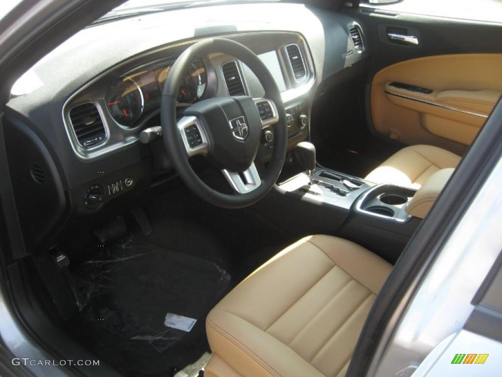 2011 Dodge Charger Rallye Plus Black/Tan Dashboard Photo #46192733