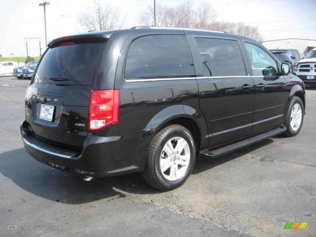 Brilliant Black Crystal Pearl 2011 Dodge Grand Caravan Crew Exterior Photo #46193486