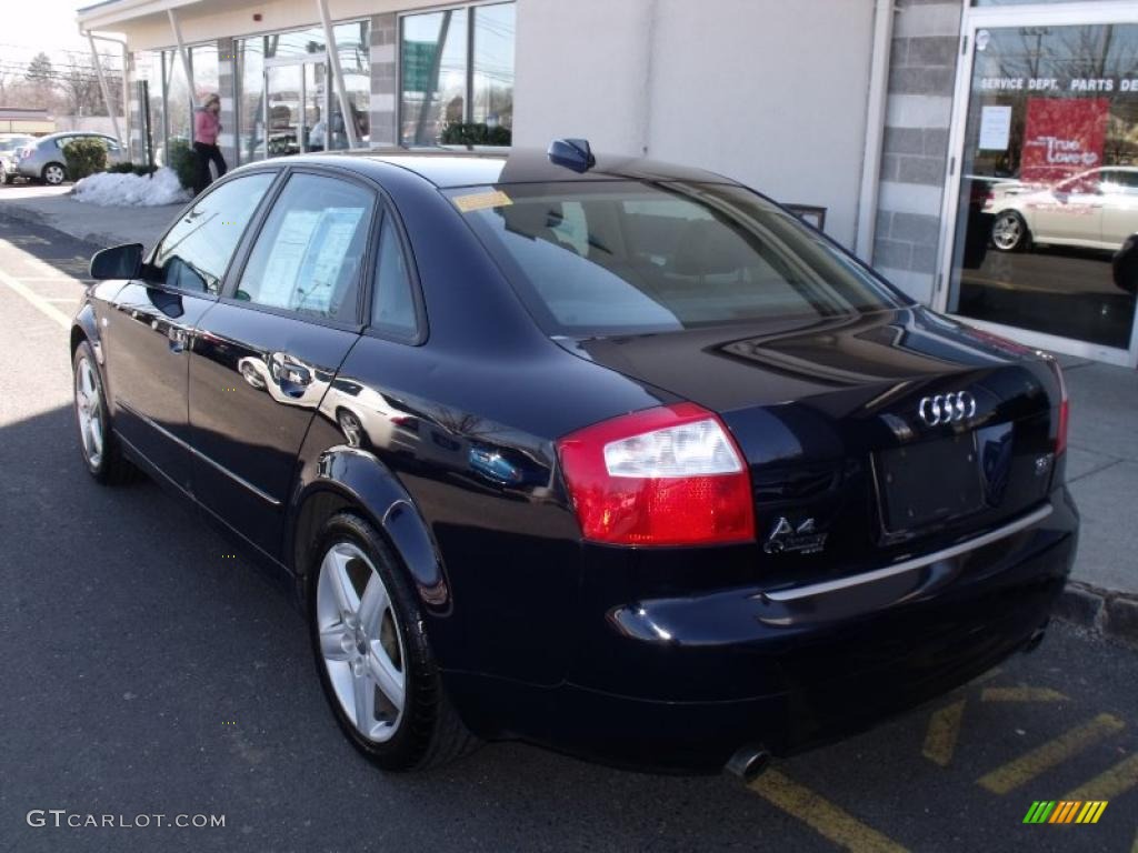 2004 A4 1.8T quattro Sedan - Moro Blue Pearl Effect / Ebony photo #4