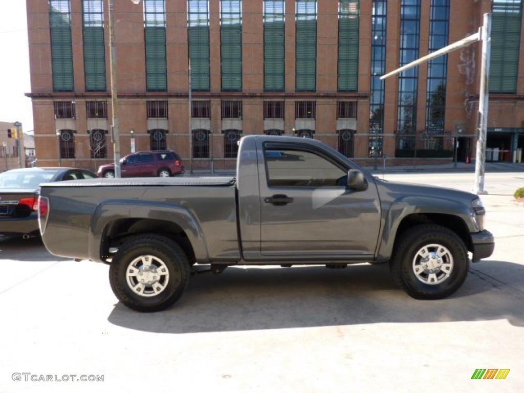 Dark Steel Gray Metallic 2008 GMC Canyon SLE Regular Cab 4x4 Exterior Photo #46195250