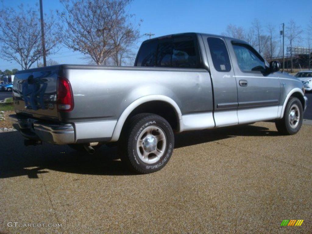 2002 F150 Lariat SuperCab - Dark Shadow Grey Metallic / Medium Graphite photo #4
