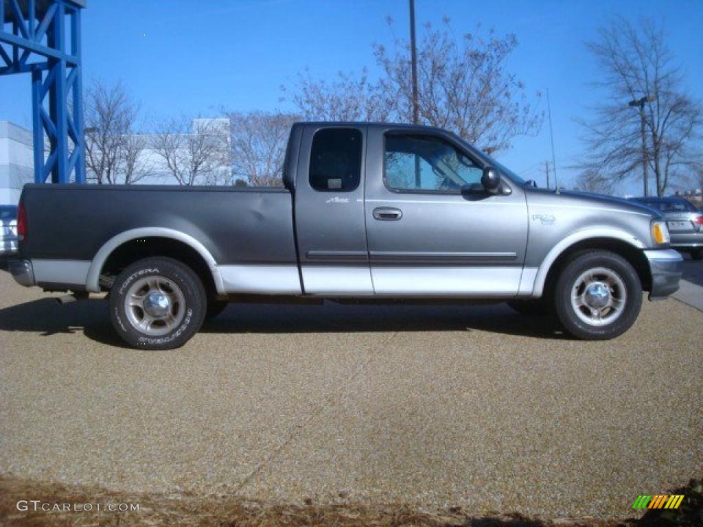 2002 F150 Lariat SuperCab - Dark Shadow Grey Metallic / Medium Graphite photo #5